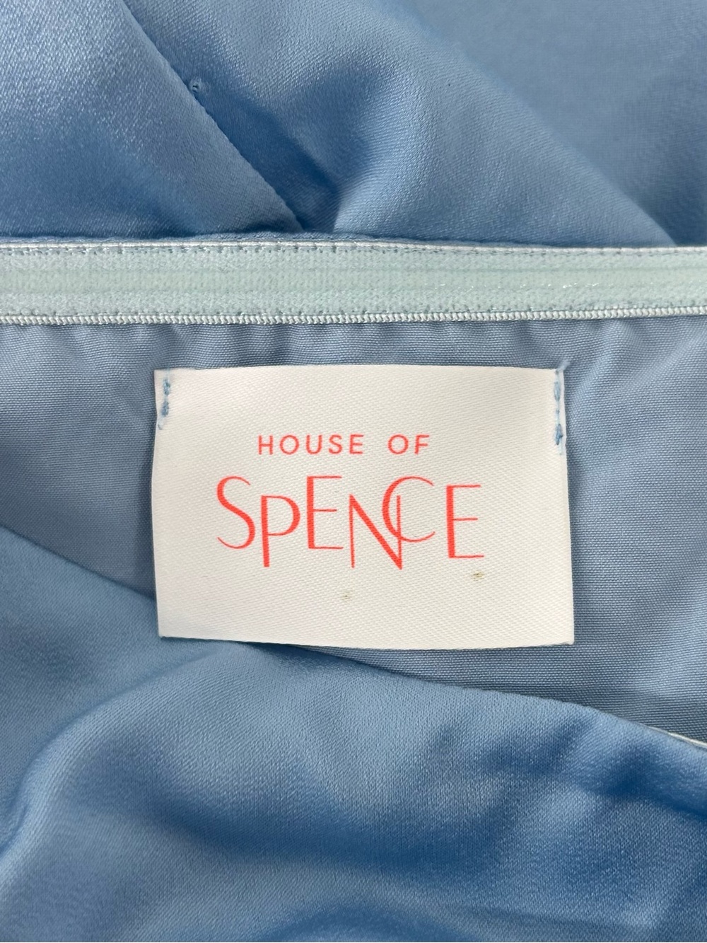House of Spence Strapless Light Blue Mini Dress with Cowl Neckline - Picture 5 of 6